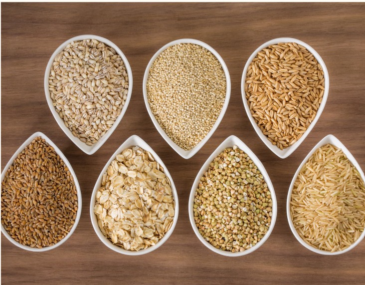 Bowls of whole grains